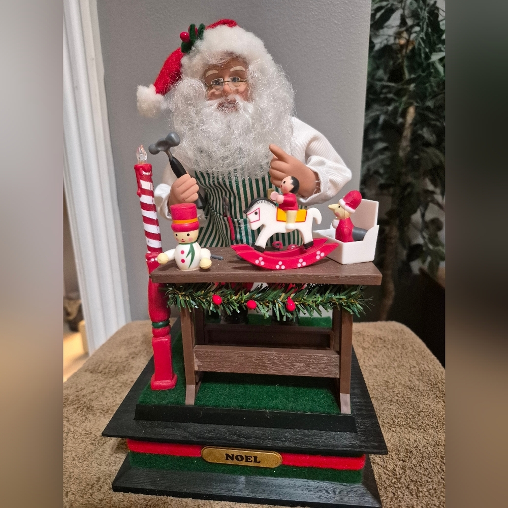 Santa Workshop Musical Holiday Decoration